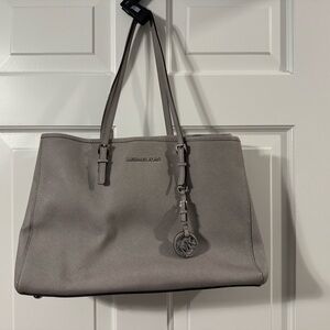 Michael Kors Gray Leather Purse